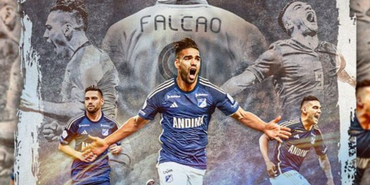 Radamel Falcao García debuta en la primera división del fútbol colombiano como el nuevo jugador de Millonarios
