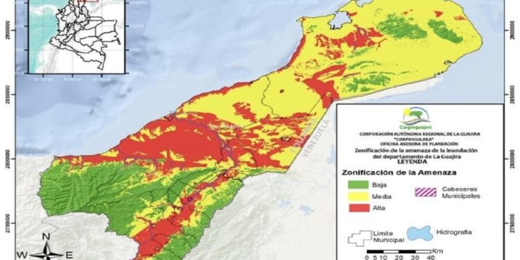 Corpoguajira realiza mapa de riesgo por inundaciones en La Guajira