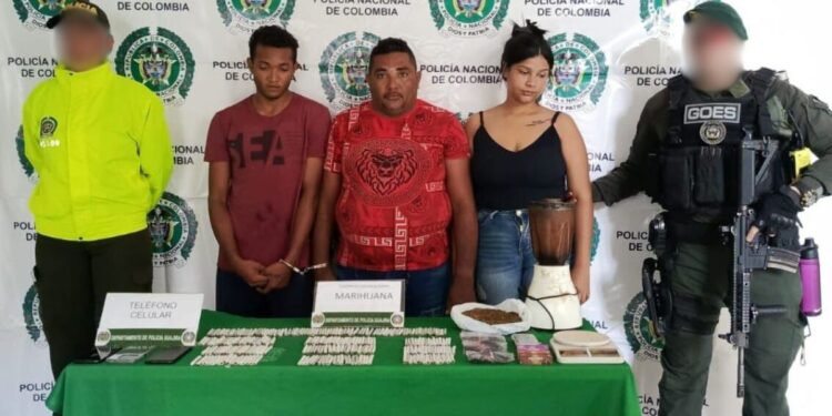 Capturan a dos hombres y una mujer por tráfico local de estupefacientes en Riohacha