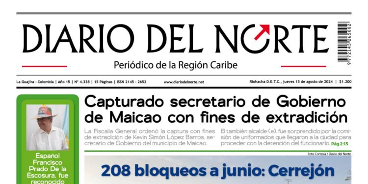 Esta es la edición del jueves 15 de agosto de 2024