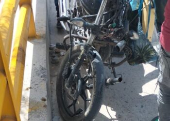 Dos personas lesionadas del primer accidente de tránsito en el nuevo puente de El Riito en Riohacha