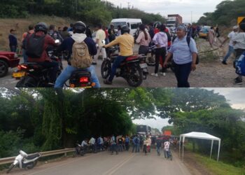Más de 12 hora cerrada la carretera nacional  entre Barrancas y Hatonuevo