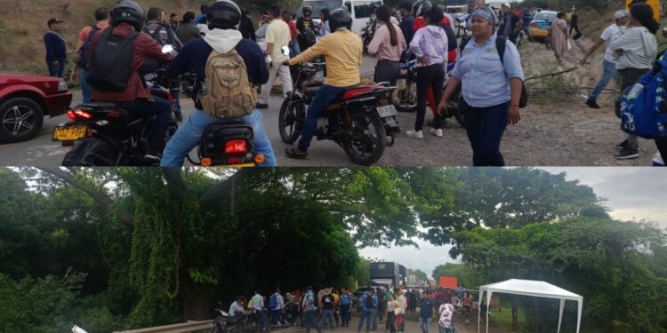Más de 12 hora cerrada la carretera nacional  entre Barrancas y Hatonuevo