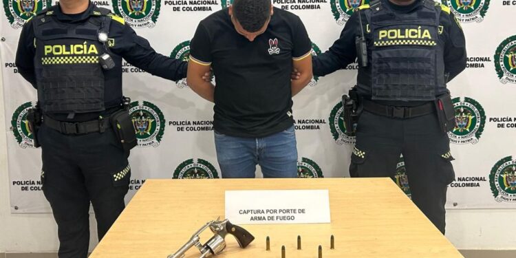 Capturan en flagrancia a una persona en Riohacha portando un revólver sin permiso