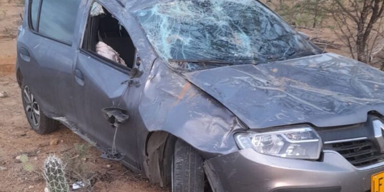 Hombre resultó con lesiones en medio de un accidente de tránsito en la vía Uribia – Cuatro Vías