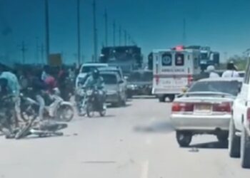 Una mujer muerta y hombre herido deja accidente de tránsito en el sector de Cuatro Vías de Uribia