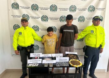 Capturan a dos personas por tráfico local de estupefacientes en el municipio de Fonseca