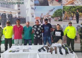 Caen en Valledupar 5 presuntos miembros del Clan del Golfo con armas y municiones  