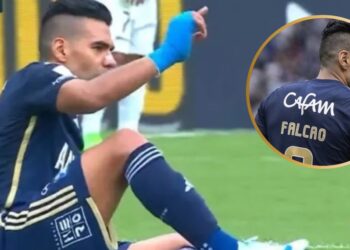 Radamel Falcao sufre nueva lesión durante el partido Millonarios vs Once Caldas