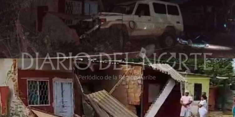 Conductor de camioneta campero resultó herido al chocar contra dos viviendas en Torres de La Majayura