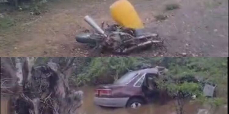 Automóvil habría invadido el carril contrario colisionado con la moto que deja dos muertos en la vía Riohacha – Maicao