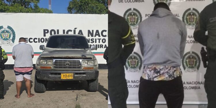 Capturan a dos personas en vías del Departamento por uso de documento falso y receptación