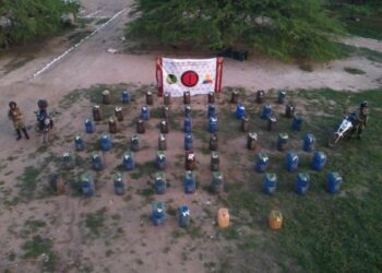 Más de mil galones de gasolina fueron incautados en zona rural de Maicao