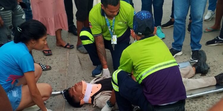 Joven estudiante del Sena resultó herido en un accidente de tránsito en Riohacha