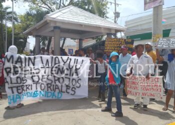 Comunidades wayuú de Riohacha salieron a manifestar en contra de los desalojos