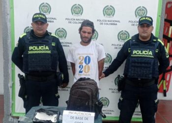 Capturan a una persona con 1.053 gramos de base de coca en el municipio de Maicao