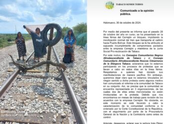 Organizaciones de la comunidad de Tabaco rechazan protestas en la vía férrea