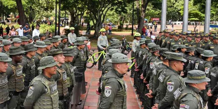 La Fuerza Pública colombiana realizó despliegue para garantizar la seguridad en la COP16