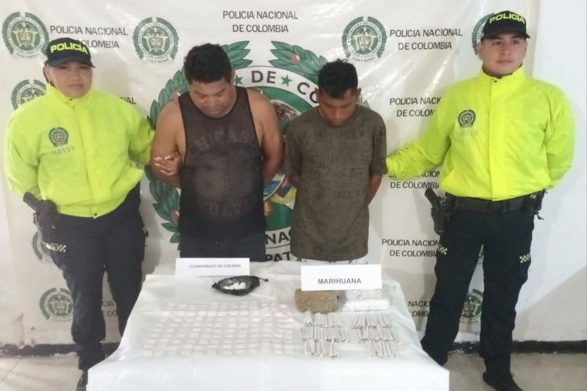 Cayeron alias “Cachorro” y “El Cacha” con varias dosis de estupefacientes en Uribia