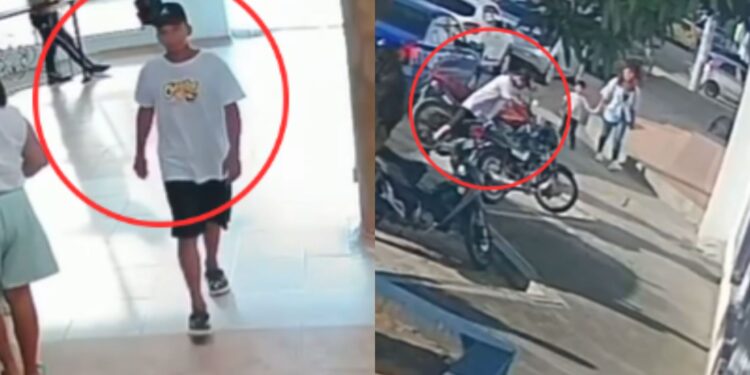 Denuncian hurto de motocicleta en el centro de Riohacha; delincuente fue captado por cámaras de seguridad