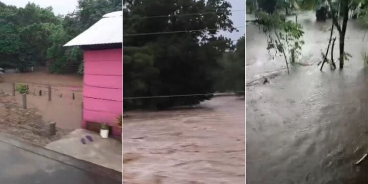 Desbordamiento del río Jerez inundó las viviendas de 100 familias en Casa Aluminio, en zona rural de Dibulla