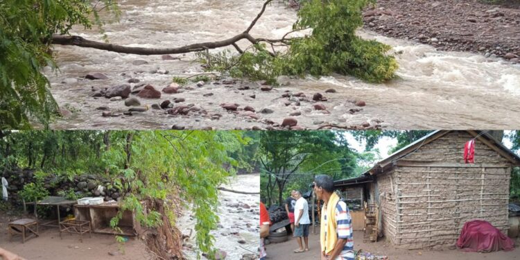 Preocupación en el barrio Rojas Pinilla por daños en el sistema de gaviones en el cauce del río Villanueva