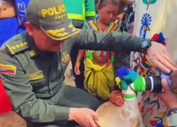 ¡Agua para Musamana! La Policía Nacional construyó un pozo de agua en la Alta Guajira