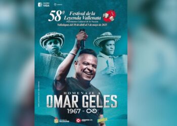 Develan el afiche oficial del 58 Festival Vallenato 2025 en homenaje a Omar Geles