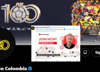 Hackearon cuenta de X de la Selección Colombia y pretendían estafar con bitcoins