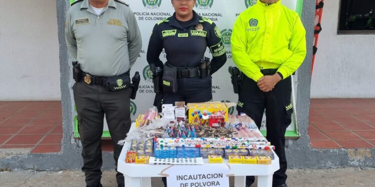 Incautan 14 kilos de pólvora en La Guajira durante controles preventivos