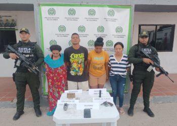 Capturan en Maicao a cuatro presuntos integrantes del grupo delictivo ‘Los Yeikos’ portando material bélico