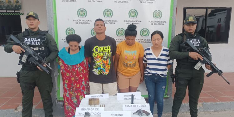 Capturan en Maicao a cuatro presuntos integrantes del grupo delictivo ‘Los Yeikos’ portando material bélico
