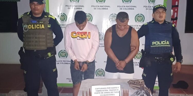 Capturados en Maicao portando un revólver, 19 cartuchos para fusil y dos llaves maestras