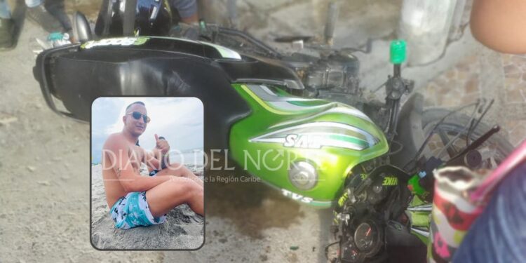Murió patrullero de la Policía luego de sufrir accidente de tránsito en el Centro de Riohacha