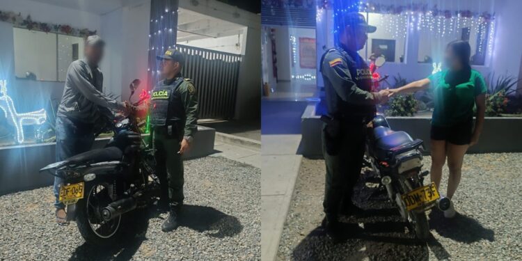 Recuperan dos motocicletas robadas en Riohacha tras intervención policial