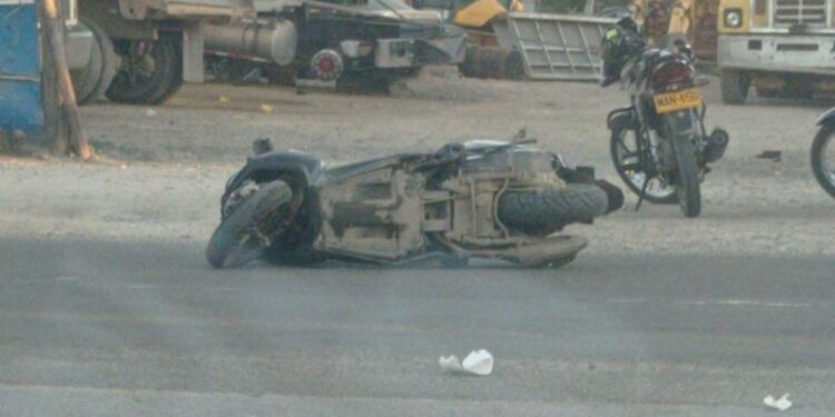 Dos personas resultaron heridas en un accidente de tránsito en Riohacha