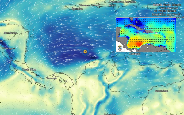 Dimar alerta sobre vientos de hasta 55 km/h y olas de casi 3 metros en el Mar Caribe