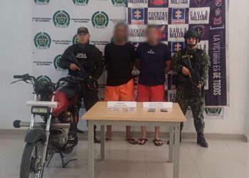Dos hombres fueron capturados en flagrancia por el delito de extorsión a un ciudadano en Riohacha