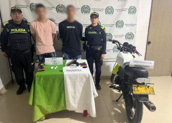 En operativo policial, dos personas fueron capturadas por presunto expendio de estupefacientes en Fonseca