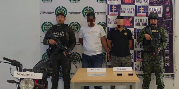 Ejército Nacional capturó en flagrancia a dos presuntos integrantes del Clan del Golfo en Riohacha