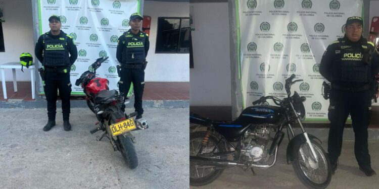Policía recuperó dos motocicletas reportadas como hurtadas en Maicao