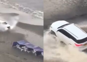 En video: captan a conductor realizando maniobras peligrosas en playa de Santa Marta; el vehículo habría sido inmovilizado