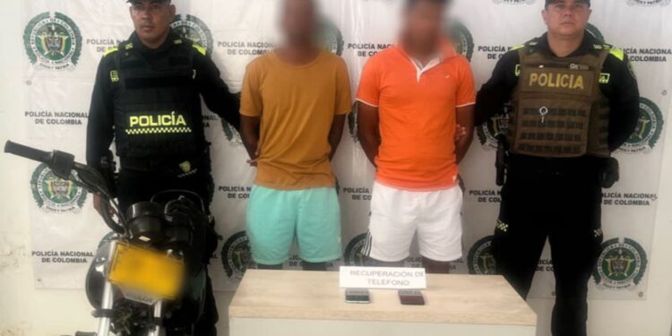 Capturan a dos hombres por el delito de hurto en Fonseca