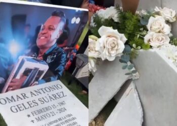 Vandalizan la tumba de Omar Geles en Valledupar; Maren García, viuda del cantante, denunció a través de redes sociales