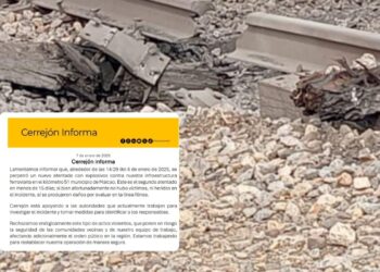 La empresa Cerrejón se pronuncia sobre el nuevo atentado