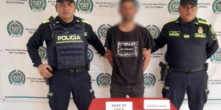 Por porte de sustancias estupefacientes capturan a una persona en Fonseca