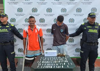 Capturan a dos hombres en Maicao con más de 300 gramos de marihuana