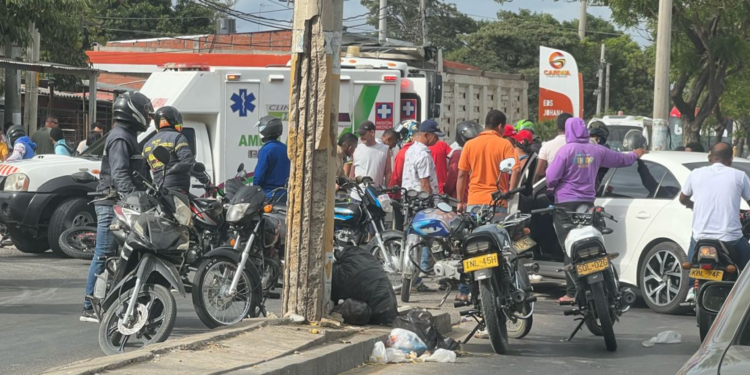 Joven samario resultó herido en triple accidente de tránsito en Riohacha