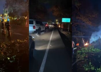 Campesinos bloquean la vía a la altura de Campana Nuevo, jurisdicción de Dibulla