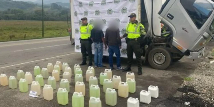 Desmantelan transporte ilegal de insumos para narcóticos en Meta